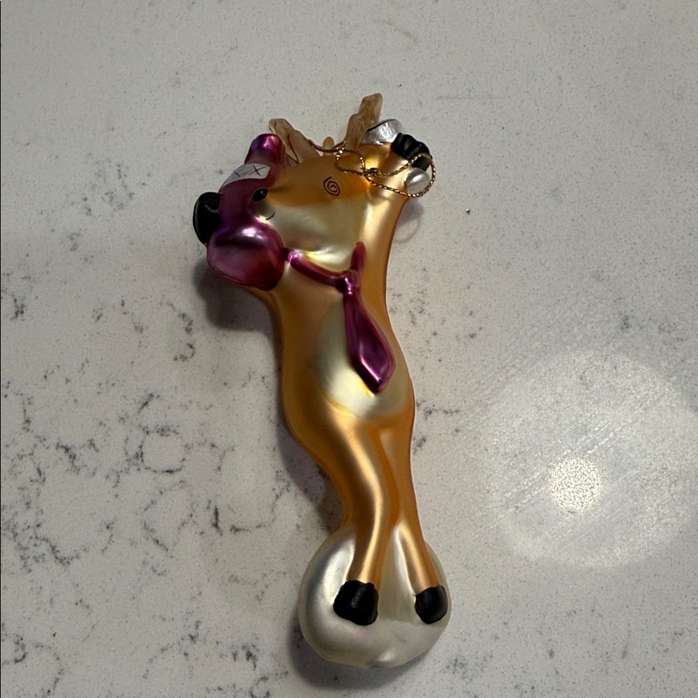 Pottery Barn Vintage Blitzen Reindeer Ornament